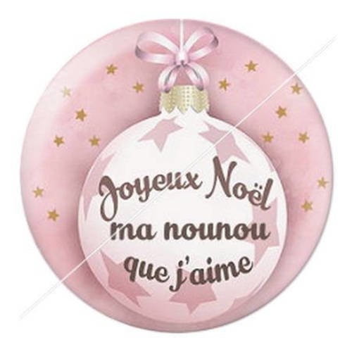 Cabochon résine a coller 25 mm joyeux noël bonnes fêtes ma nounou 