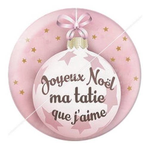 Cabochon résine a coller 25 mm joyeux noël bonnes fêtes ma tatie 