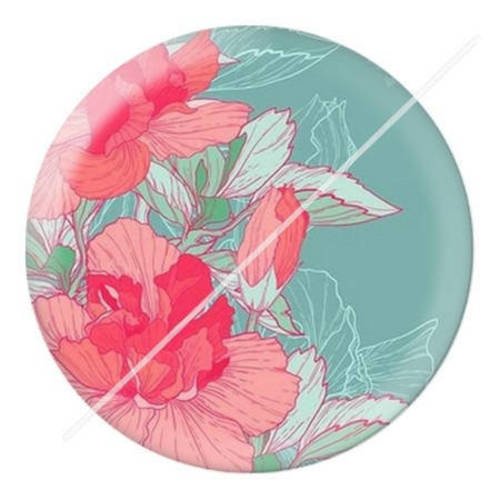 Cabochon résine a coller 25 mm  motifs tons bleu vert 1 