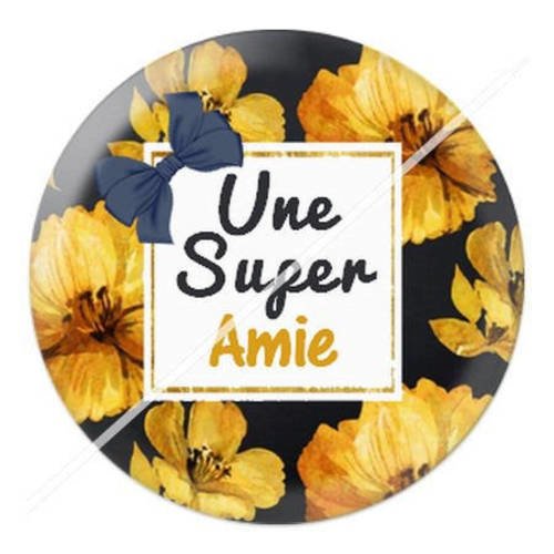 Cabochon résine a coller 25 mm amie 1 