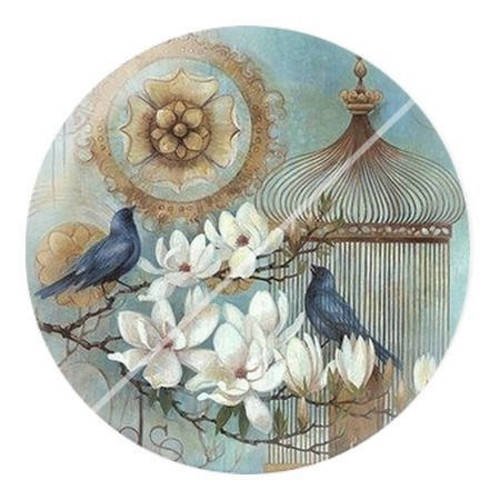 Cabochon résine a coller 25 mm shabby b12 