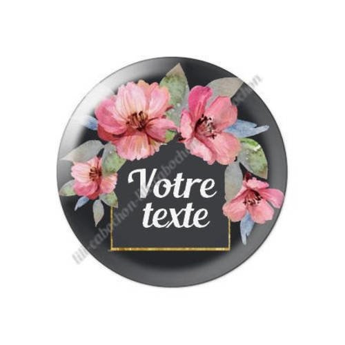 Cabochon résine a coller 25 mm à personnaliser avec votre texte ref f77 