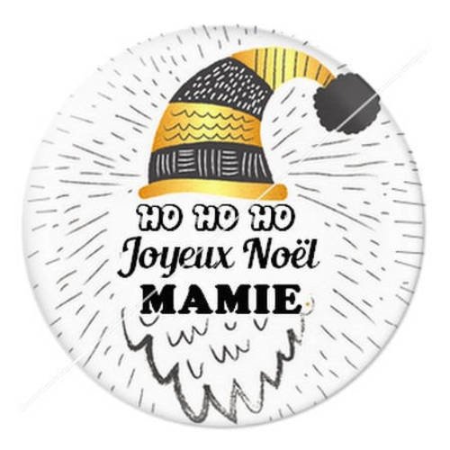 Cabochon résine a coller 25 mm joyeux noël mamy a2 