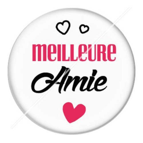 Cabochon résine a coller 25 mm meilleure amie 2 