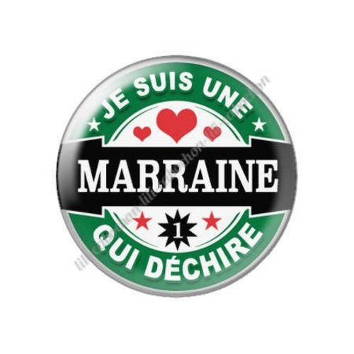 Cabochon résine a coller 25 mm marraine o20 