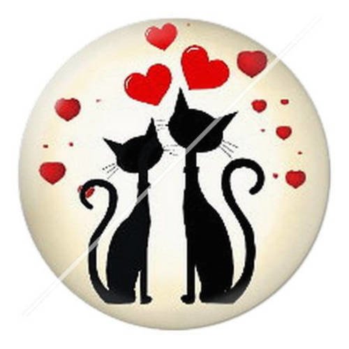 Cabochon résine a coller 25 mm love 10 