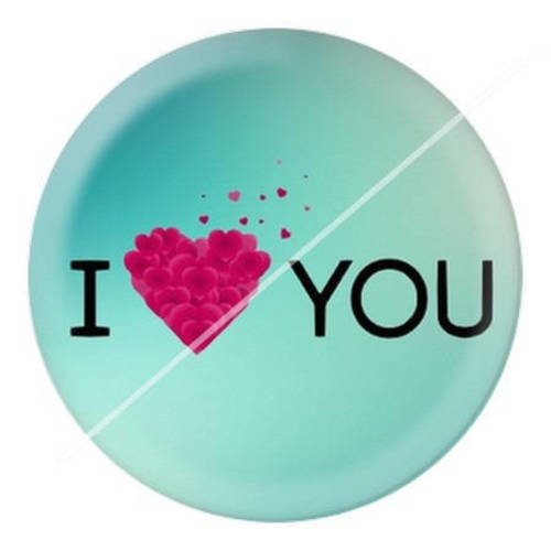 Cabochon résine a coller 25 mm  amour amoureux 2 