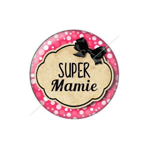 Cabochon résine a coller 25 mm mamie j13 