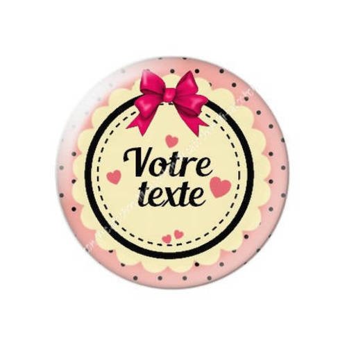 Cabochon résine a coller 25 mm à personnaliser avec votre texte ref f72 