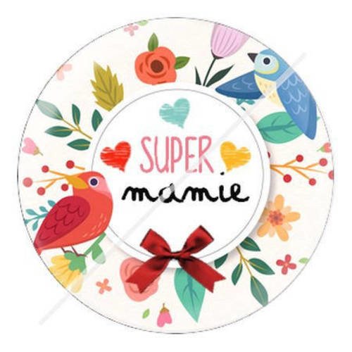 Cabochon résine a coller 25 mm pour mamie s12 