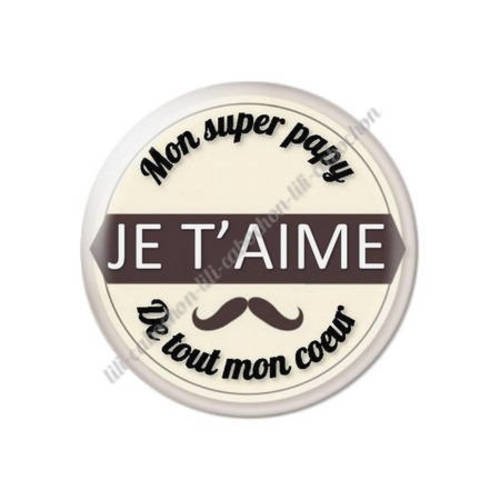 Cabochon résine a coller 25 mm papy 34 