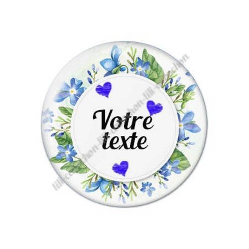 Cabochon résine a coller 25 mm à personnaliser avec votre texte ref f94 