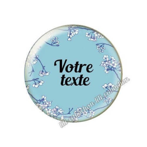 Cabochon résine a coller 25 mm à personnaliser avec votre texte ref g16