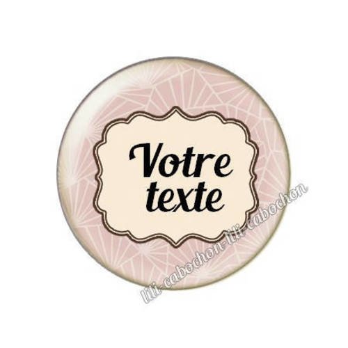 Cabochon résine a coller 25 mm à personnaliser avec votre texte ref g8