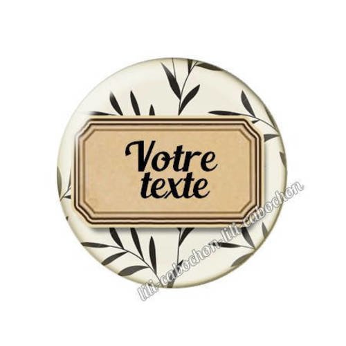 Cabochon résine a coller 25 mm à personnaliser avec votre texte ref g21