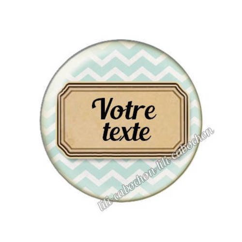 Cabochon résine a coller 25 mm à personnaliser avec votre texte ref g10