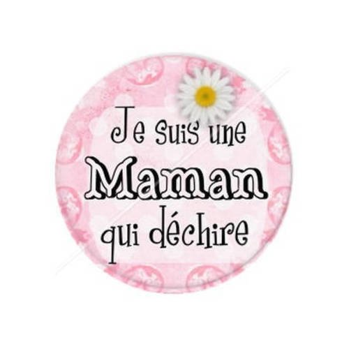 Cabochon résine a coller 25 mm maman f1 
