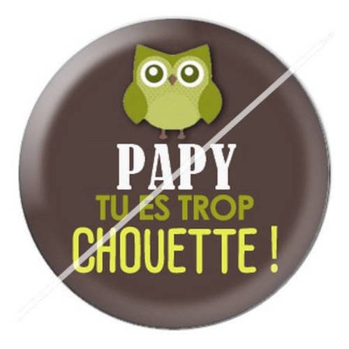 Cabochon résine a coller 25 mm pour fête papy papi 34 