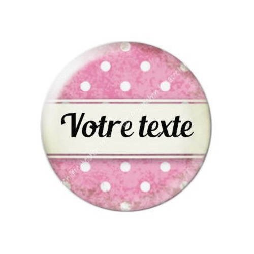 Cabochon résine a coller 25 mm à personnaliser avec votre texte ref f41 