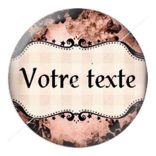Cabochon résine a coller 25 mm à personnaliser avec votre texte ref b26