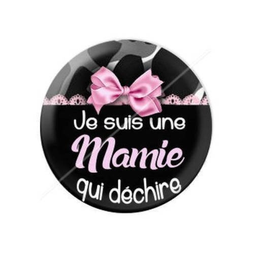Cabochon résine a coller 25 mm mamie f2