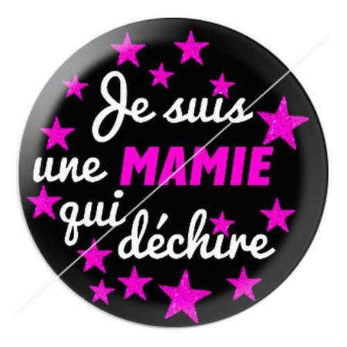 Cabochon résine a coller 25 mm mamie qui déchire 4 