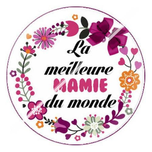 Cabochon résine a coller 25 mm pour mamie b6 