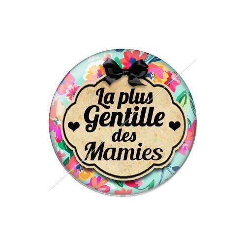 Cabochon résine a coller 25 mm mamie j31 
