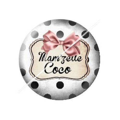 Cabochon résine a coller 25 mm mamzelle coco 3 