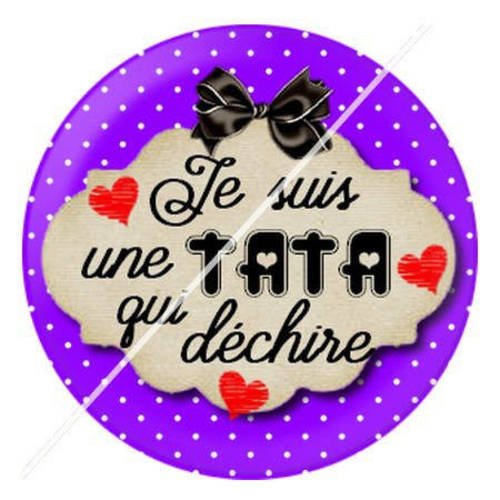 Cabochon résine a coller 25 mm pour super tata 12 