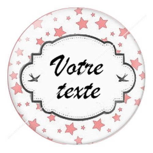 Cabochon résine a coller 25 mm à personnaliser avec votre texte ref b13 