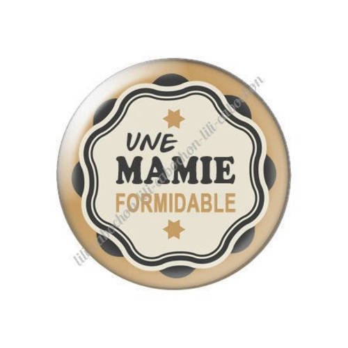 Cabochon résine a coller 25 mm  mamie m6 