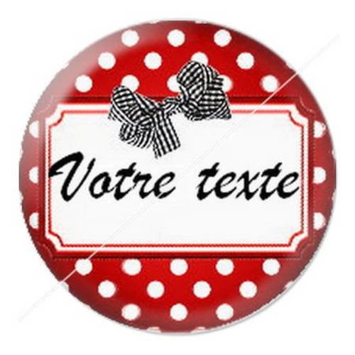 Cabochon résine a coller 25 mm à personnaliser avec votre texte ref b07 