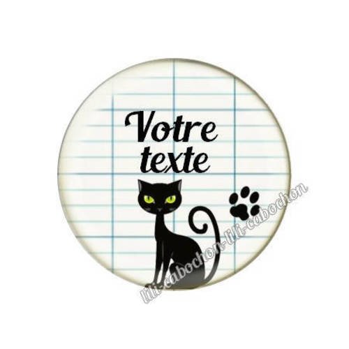 Cabochon résine a coller 25 mm à personnaliser avec votre texte ref g15