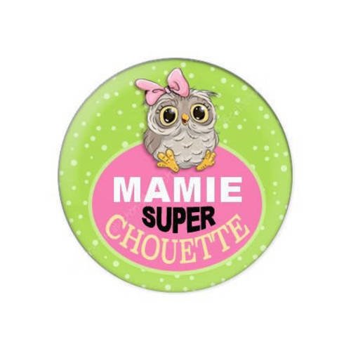 Cabochon résine a coller 25 mm pour mamie f19 