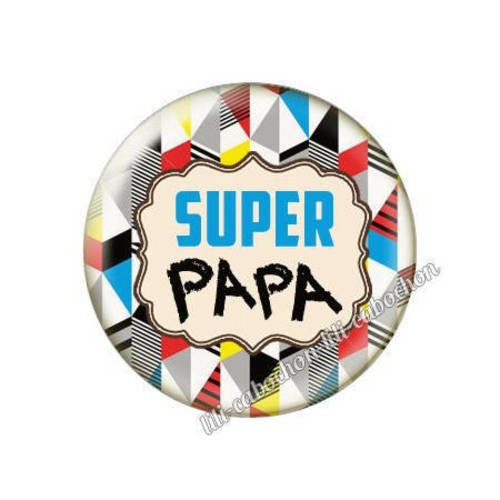 Cabochon résine a coller 25 mm papa p6 