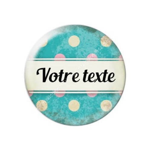 Cabochon résine a coller 25 mm à personnaliser avec votre texte ref f54 