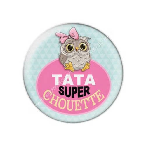 Cabochon résine a coller 25 mm tatie tata f12 