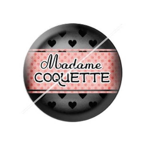 Cabochon résine a coller 25 mm mademoiselle a13 