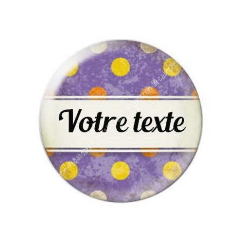Cabochon résine a coller 25 mm à personnaliser avec votre texte ref f61 