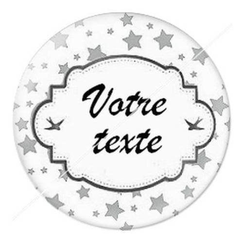 Cabochon résine a coller 25 mm à personnaliser avec votre texte ref b15 
