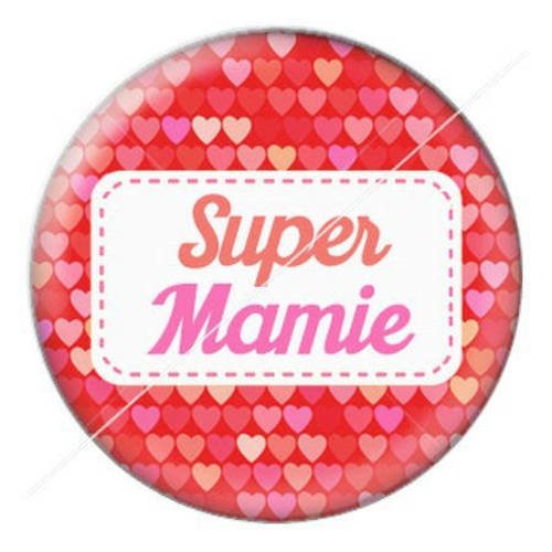 Cabochon résine a coller 25 mm super mamie 3 