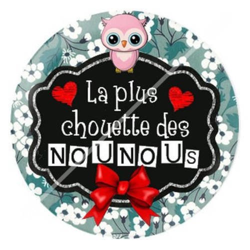 Cabochon résine a coller 25 mm pour nounou b12 