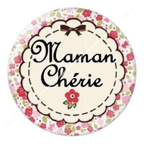 Cabochon résine a coller 25 mm maman 3 
