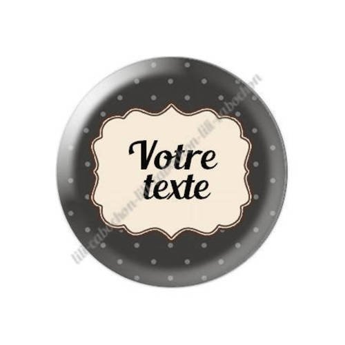 Cabochon résine a coller 25 mm à personnaliser avec votre texte ref f24 