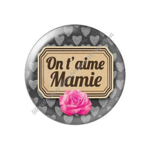 Cabochon résine a coller 25 mm  mamie m33 