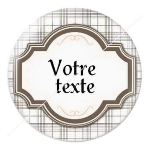 Cabochon résine a coller 25 mm à personnaliser avec votre texte ref b34 