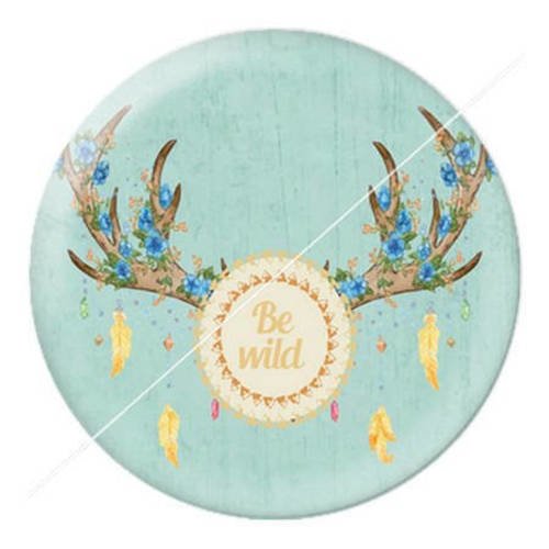 Cabochon résine a coller 25 mm thème ethnique attrape rêve 24 