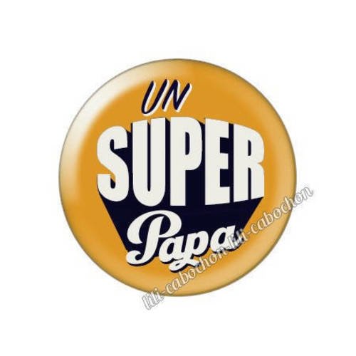 Cabochon résine a coller 25 mm papa p31 