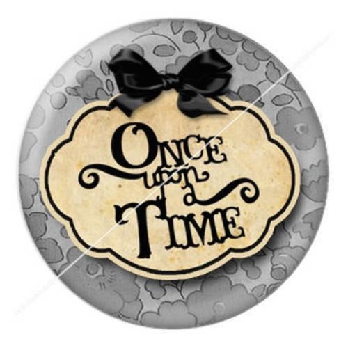 Cabochon résine a coller 25 mm once upon a time 12 